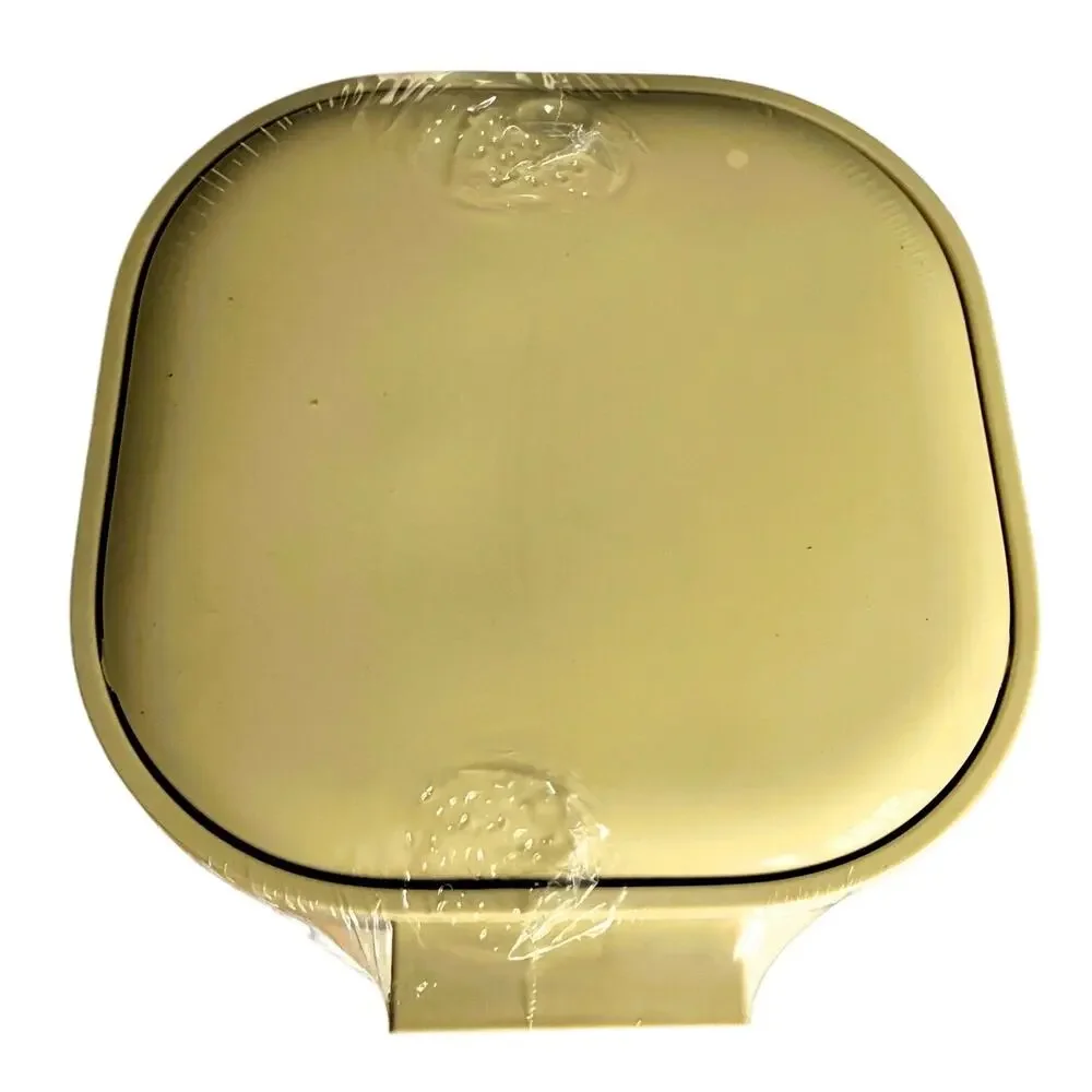 BRAND NEW ~ Small Beige Bathroom Step On Flip Top Trash Can Wastebasket ~ 8L